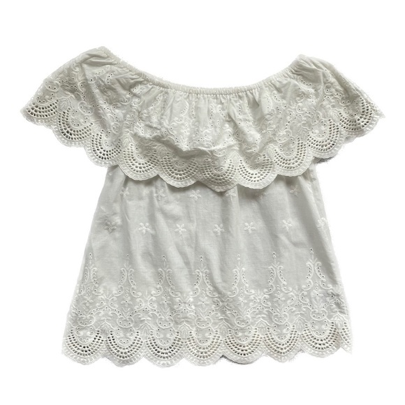 Off-Shoulder Eyelet Top (NWT) - Picture 2 of 6